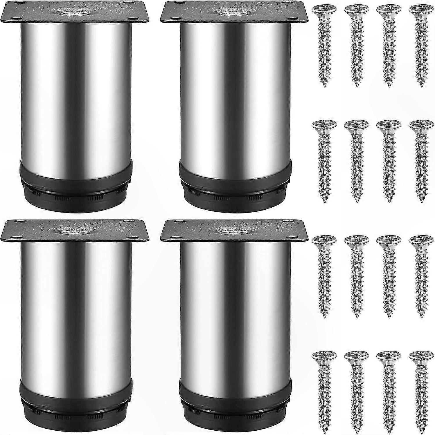 Verstellbare Möbelfüße Aus Edelstahl, Set Mit 4 Tischbeinen Aus Metall, 10 Mm Stütze Für Schränke, Sofas, Betten Und Arbeitsplatten.