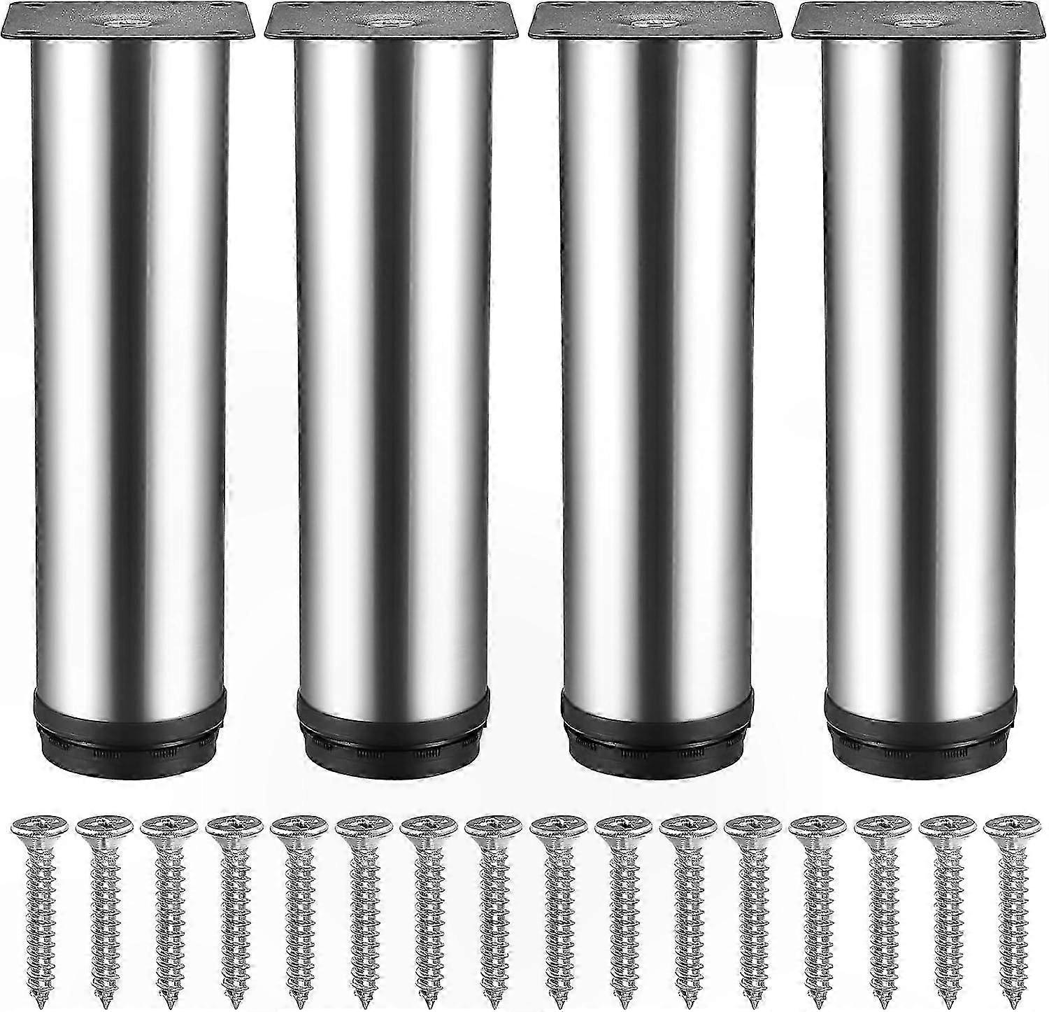 Verstellbare Möbelfüße Aus Edelstahl, Set Mit 4 Tischbeinen Aus Metall, 10 Mm Hohe Schrankfüße Für Sofas, Betten Und Arbeitsplatten.