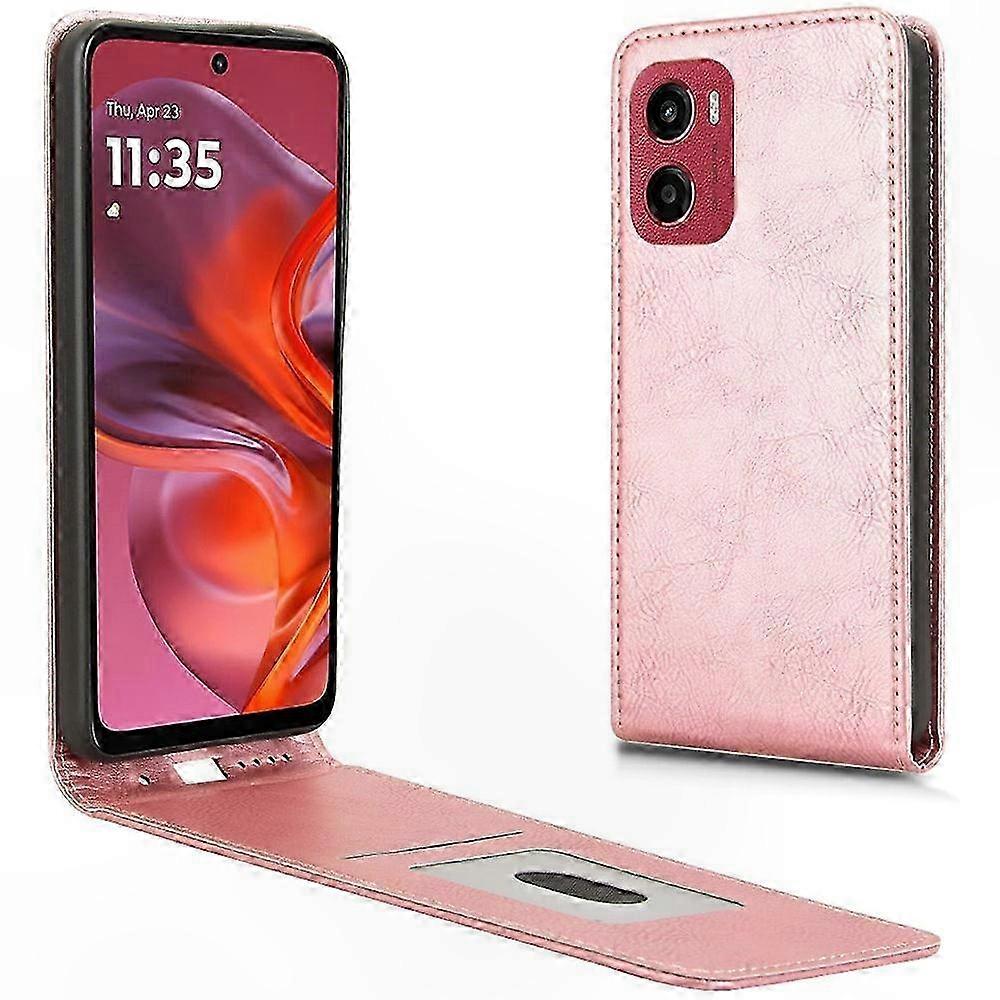 Magnetische Leder-klapphülle Mit Kartenhalter Für Moto G05 4g Und E15 4g, Stilvolle Schutzhülle, Magnetverschluss, Reißverschlusstasche, Kompatibles Modell, Hochwertige Verarbeitung, Robust Und Prakti