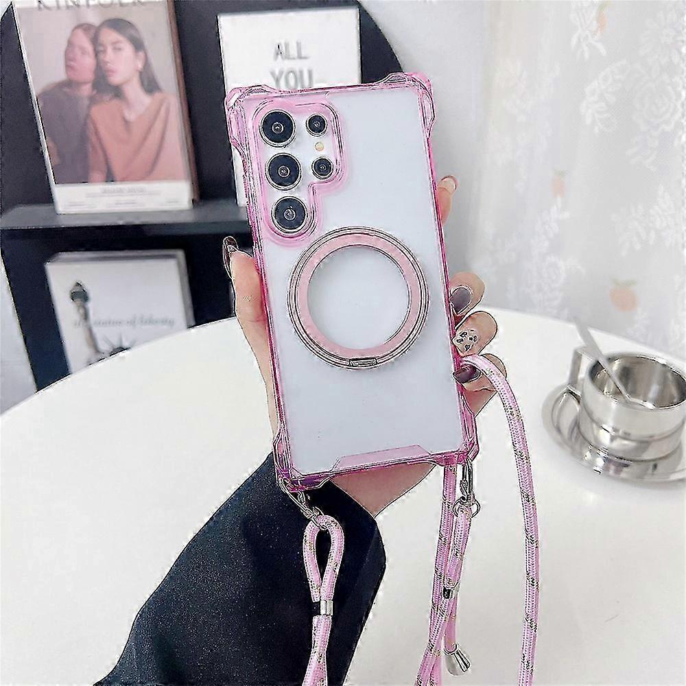Magnetische Hülle Mit Ring Und Ständer Für Galaxy S25 Ultra, Tpu + Pc-abdeckung, Inklusive Trageband, Kompatibles Modell