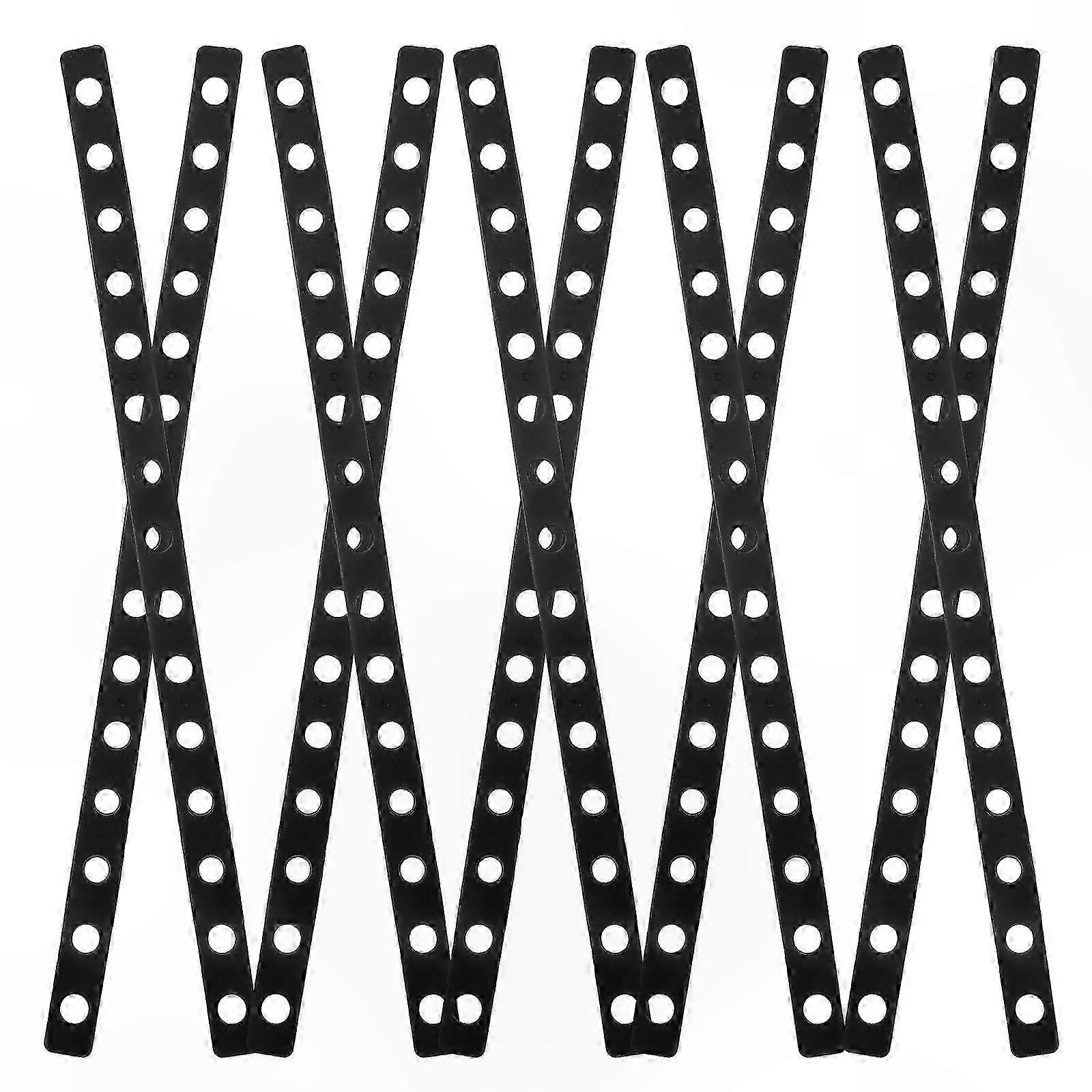 Set Mit 12 Perforierten Kunststoffstreifen Zur Kleiderschrankorganisation, Eine Leichte Und Robuste Lösung Zur Präsentation Von Kleidung