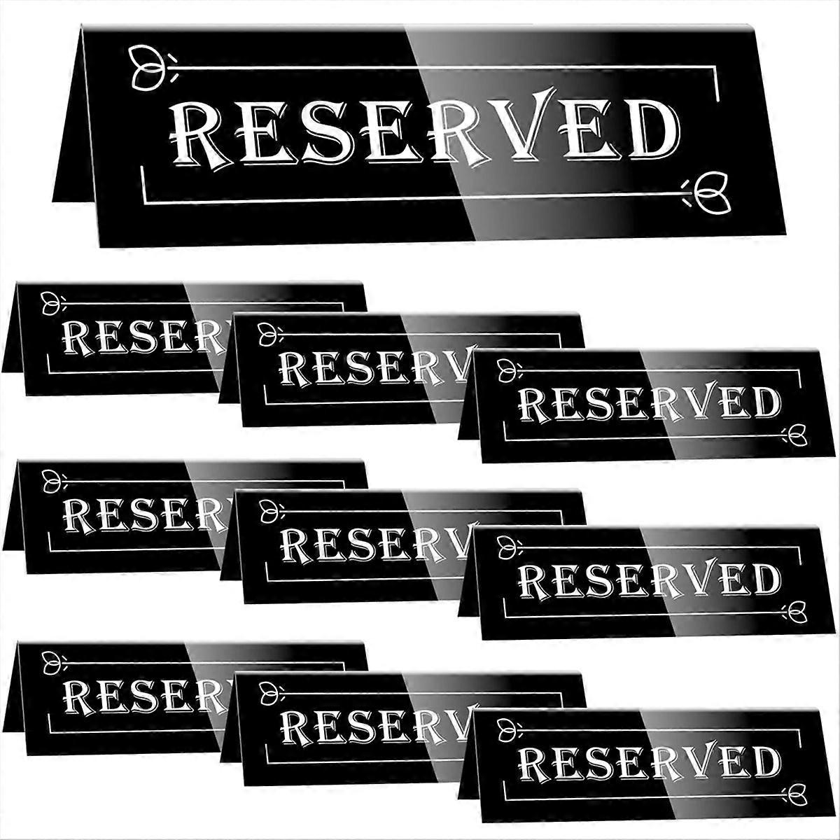 10 Reservierte Acryl-tischkarten, Tischaufsteller Zur Gästereservierung