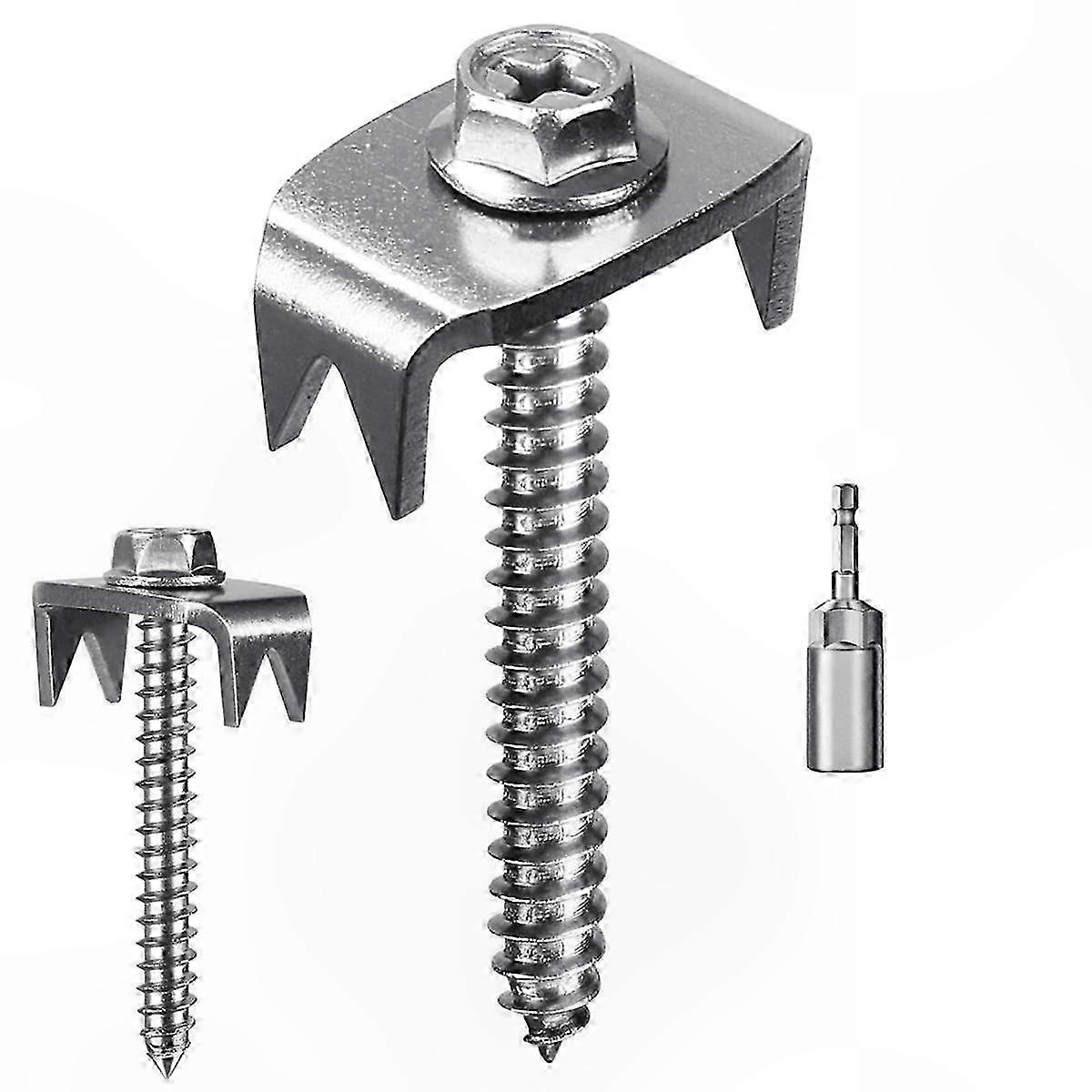 Klammern Für Weichholzzäune, Wiederverwendbare Metallspitzen Für Drahtgeflecht Und Rankgitter, Packung Mit 50 Befestigungselementen