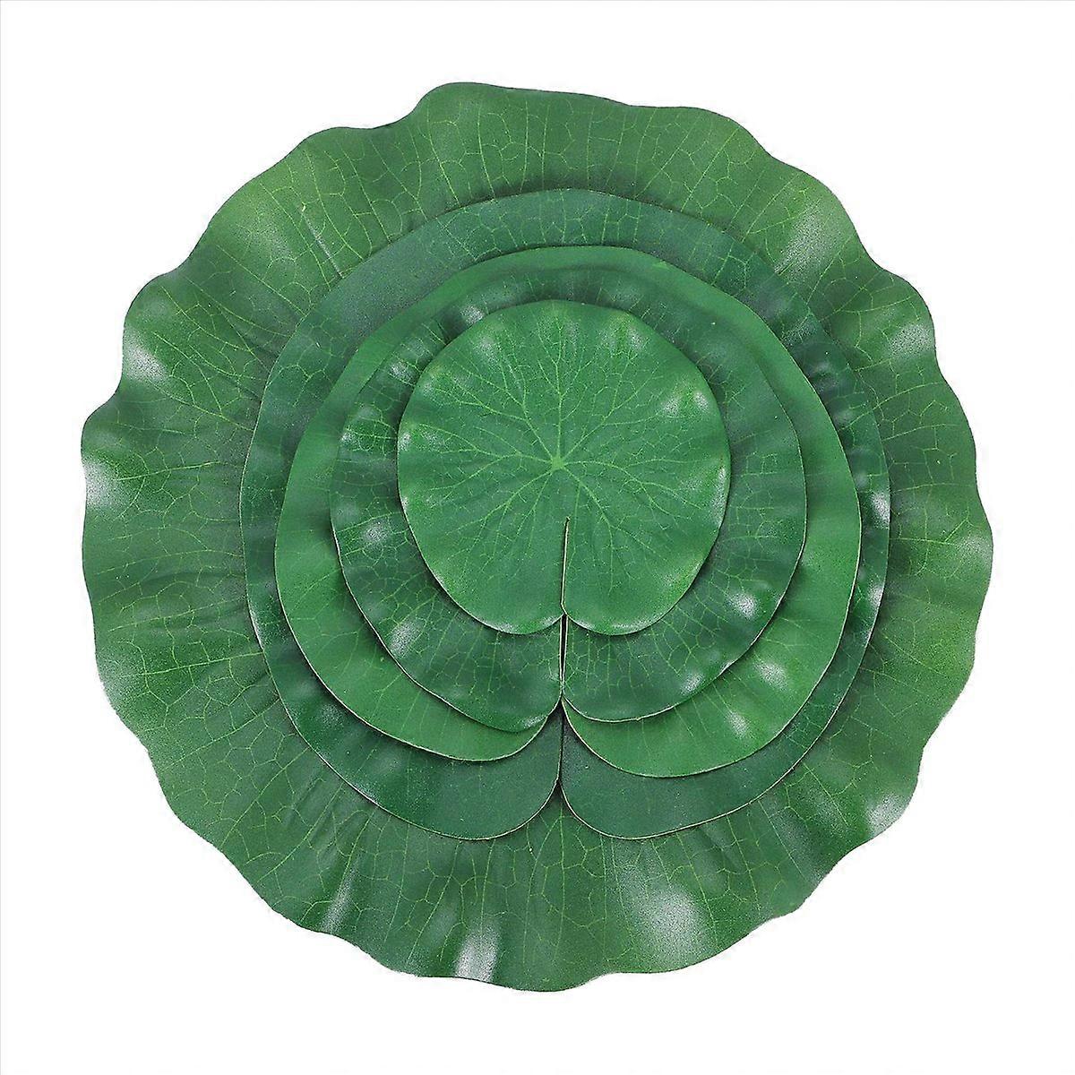 Set Mit 10 Künstlichen Lotusblättern Aus Schaumstoff, Schwimmend, 5 Verschiedene Designs Für Teiche Und Wasserspiele
