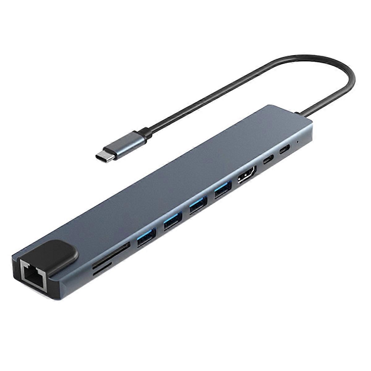 10-in-1 4k30hz Usb-c Dockingstation, Usb-c-zu-hdtv-hub