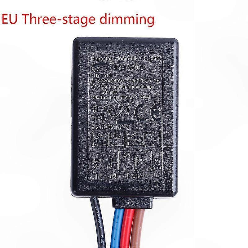3-wege-schalter Mit Touch-dimmer Und Ein-/ausschaltfunktion, Entspricht Den Us-/eu-standards, Stufenloses Dimmen Von Lampen Und Leuchten.