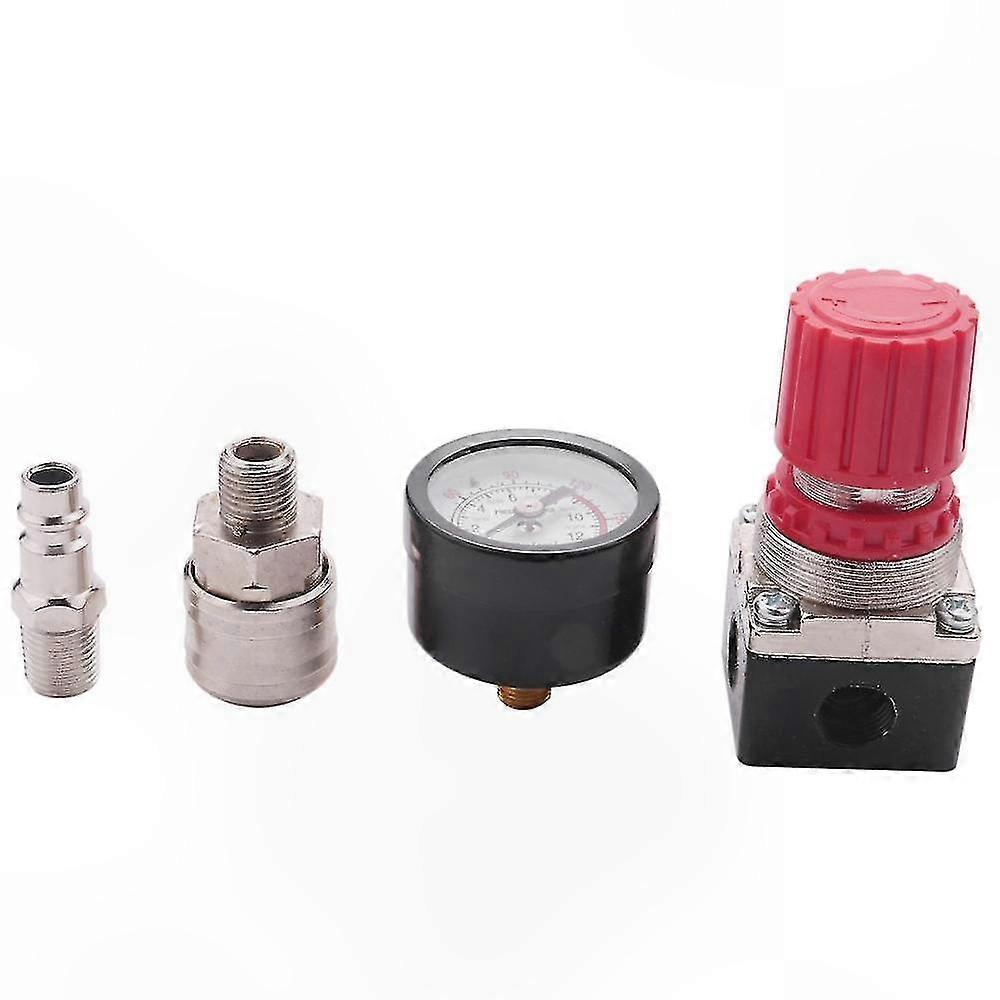 Eu-standard 1/4 Zoll Druckminderer, Durchflussregler Für Luftschläuche, Gewindeanschluss, Für Industrie Und Haushalt, Zuverlässige Genauigkeit, Messinggehäuse, Stabiler Durchfluss, Einfache Installati