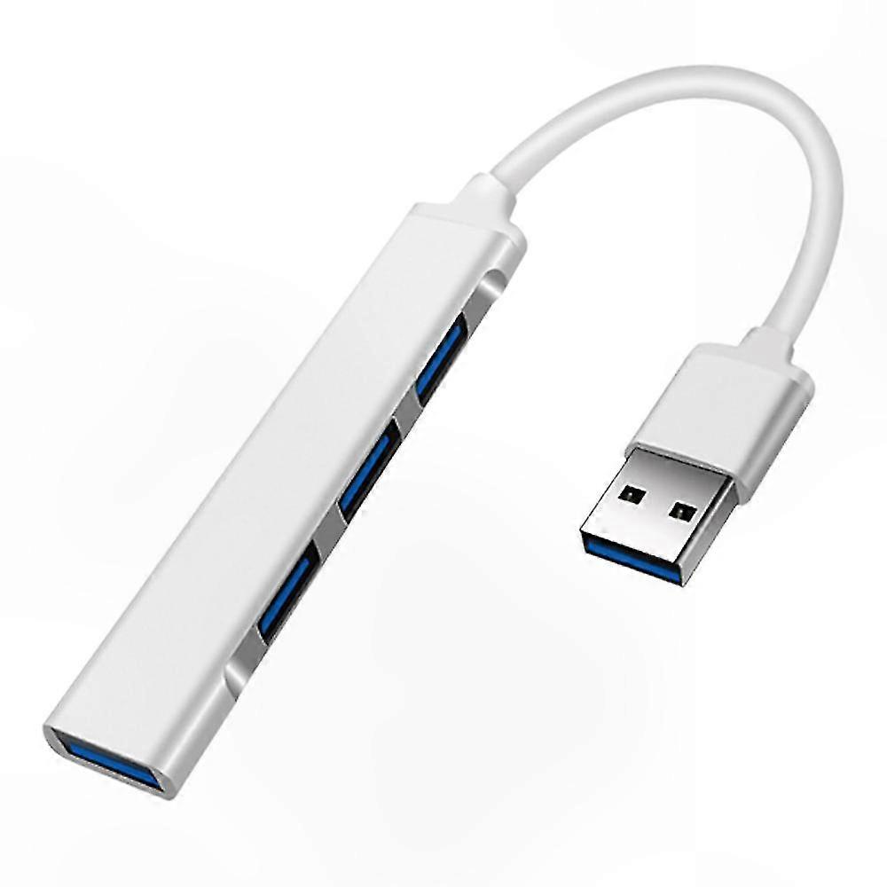 Schlanker 4-port-usb-3.0-hub Aus Aluminium Mit Hintergrundbeleuchtung, Kompakte Steckdosenleiste Für Laptop Und Desktop-pc, Schneller Und Zuverlässiger Anschluss