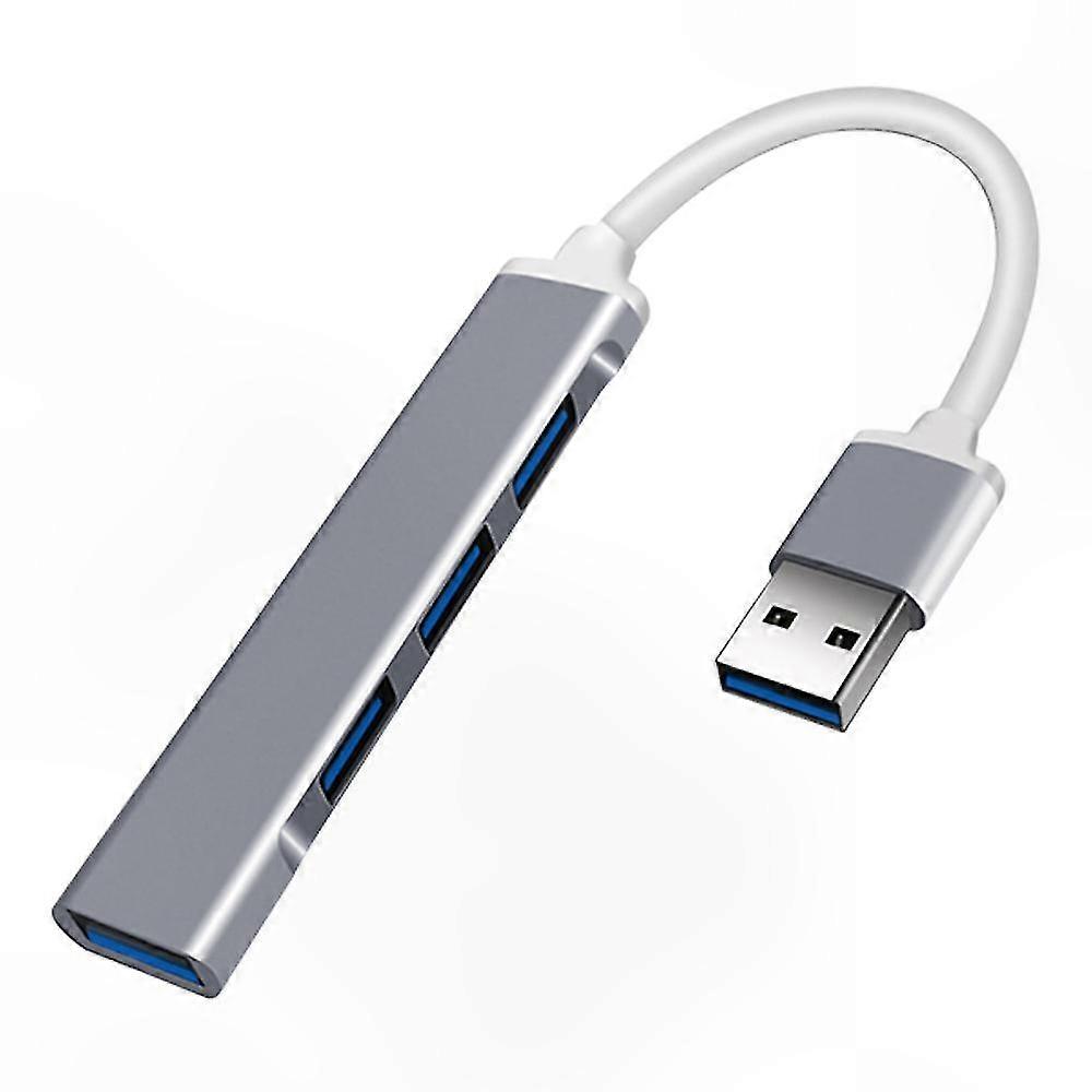 Schlanker 4-port-usb-3.0-hub Aus Aluminium, Mehrfach-port-splitter Für Laptops, Desktop-pcs Und Ultrabooks