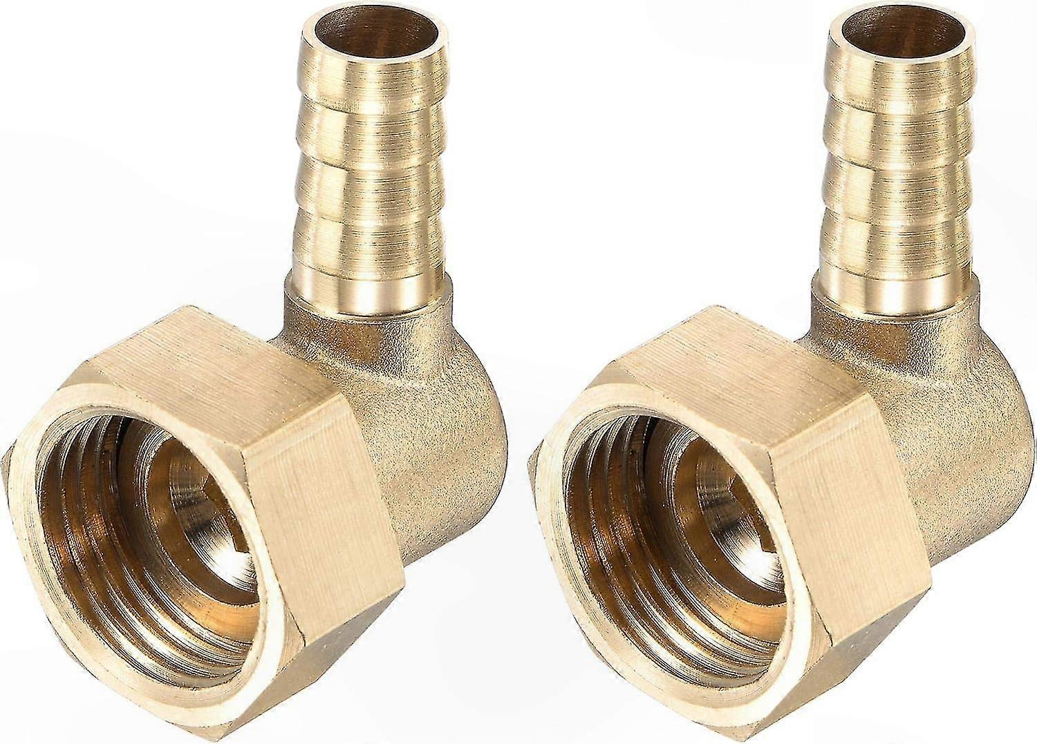 Winkelstück Mit Widerhaken Am Ende 10 Mm X G1/2 Innensechskant Mit Drehmutter, Anschluss Für Wasser, Kraftstoff, Luft, 2 Stück Pro Packung.