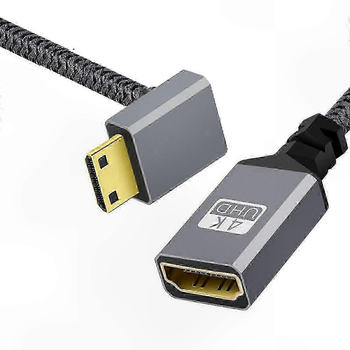 Hdmi-auf-mini-hdmi-adapterkabel, 4k Ultra Hd, 90°-winkelstecker Für Hochauflösende Videoverlängerung