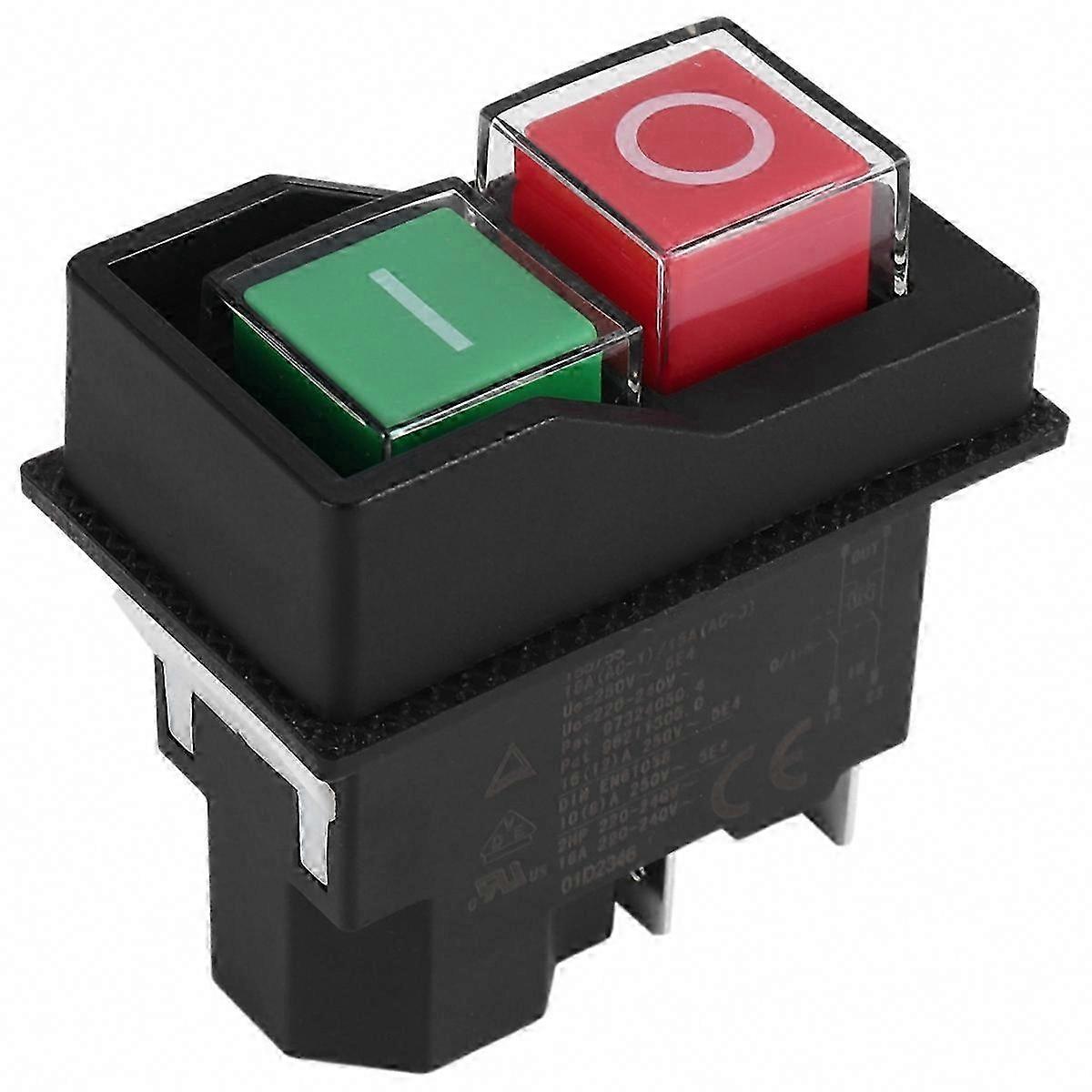 Kjd17 220v 4-poliger Elektromagnetischer Drucktaster Für Industrieanlagen, Zuverlässiger Steuertaster, Professioneller Einsatz, Robuster Schütz.