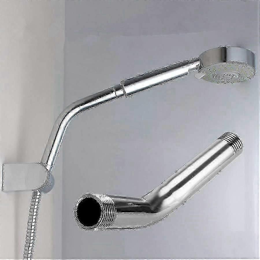 Wandbrausekopf Mit Verlängerungsschlauch, Edelstahl.