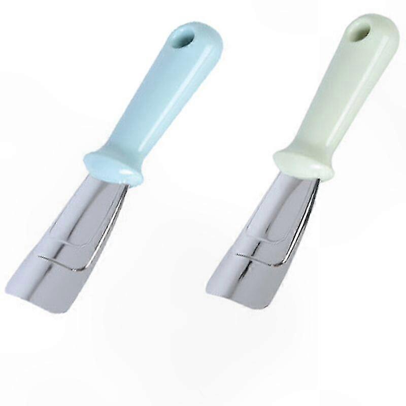 Set Mit 2 Gefrier-eisschaufeln, Robuste Abtauwerkzeuge Aus Edelstahl, Zubehör Für Die Kühlschrankreinigung, Blaue Und Grüne Farbtöne.