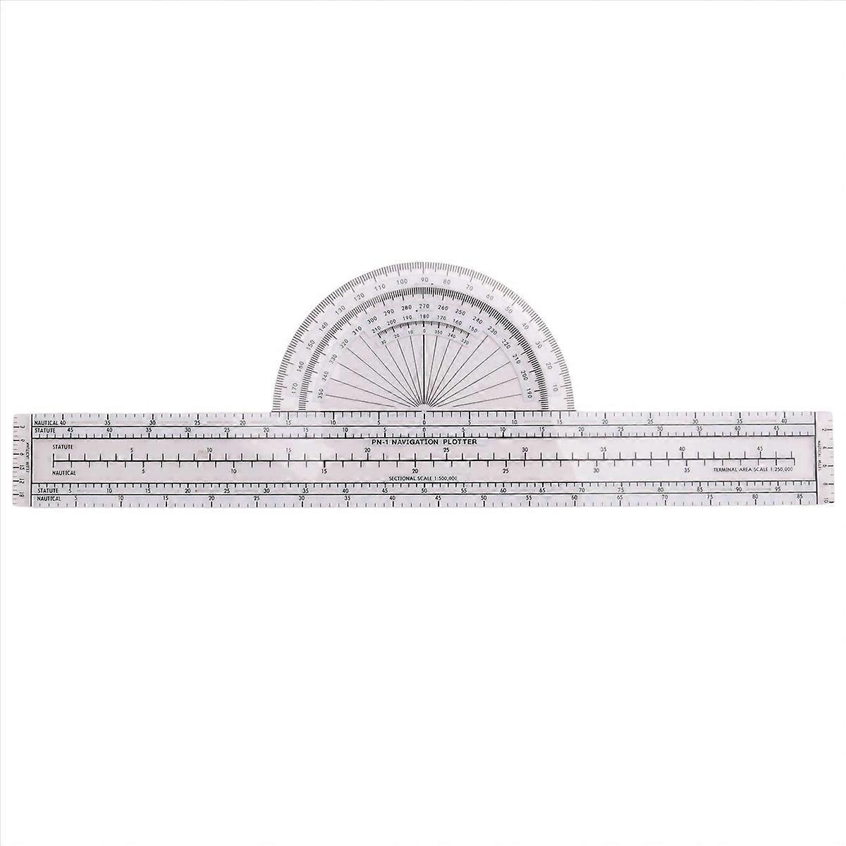 Flugnavigationsplotter, Festes Lineal Mit Wac-karten Für Piloten, Präzises Und Robustes Fluginstrument.