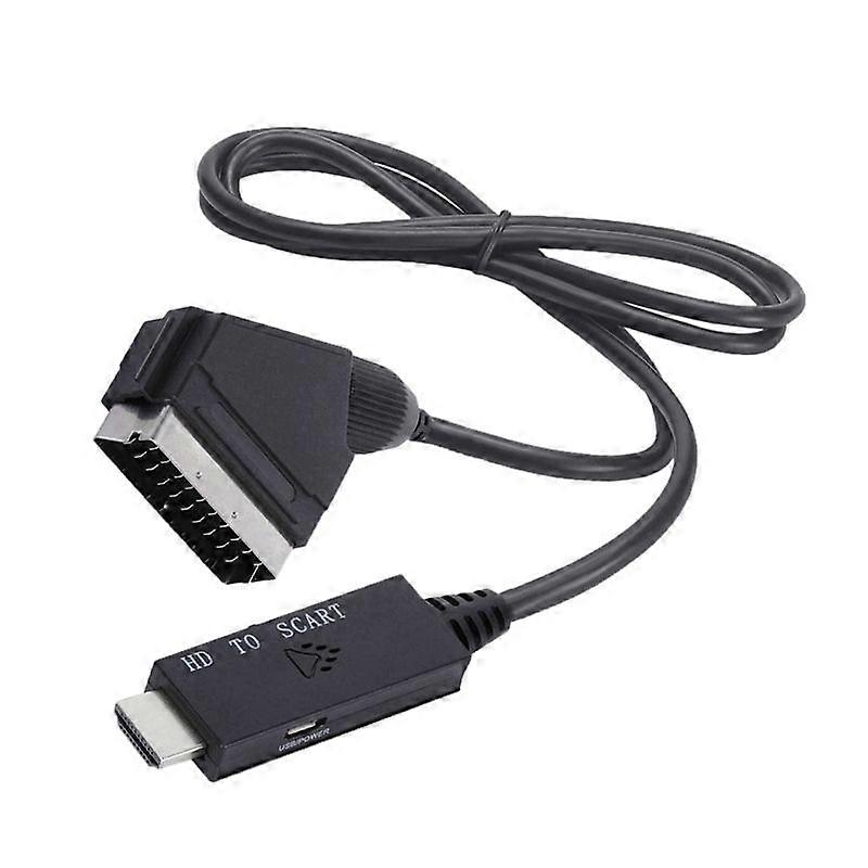 Scart Auf Rca 1m Adapterkabel, Audio/video-konverter, Kompatibel Mit Scart, A/v-anschluss, 1 Meter Kabel, Für Fernseher Und Abspielgeräte.