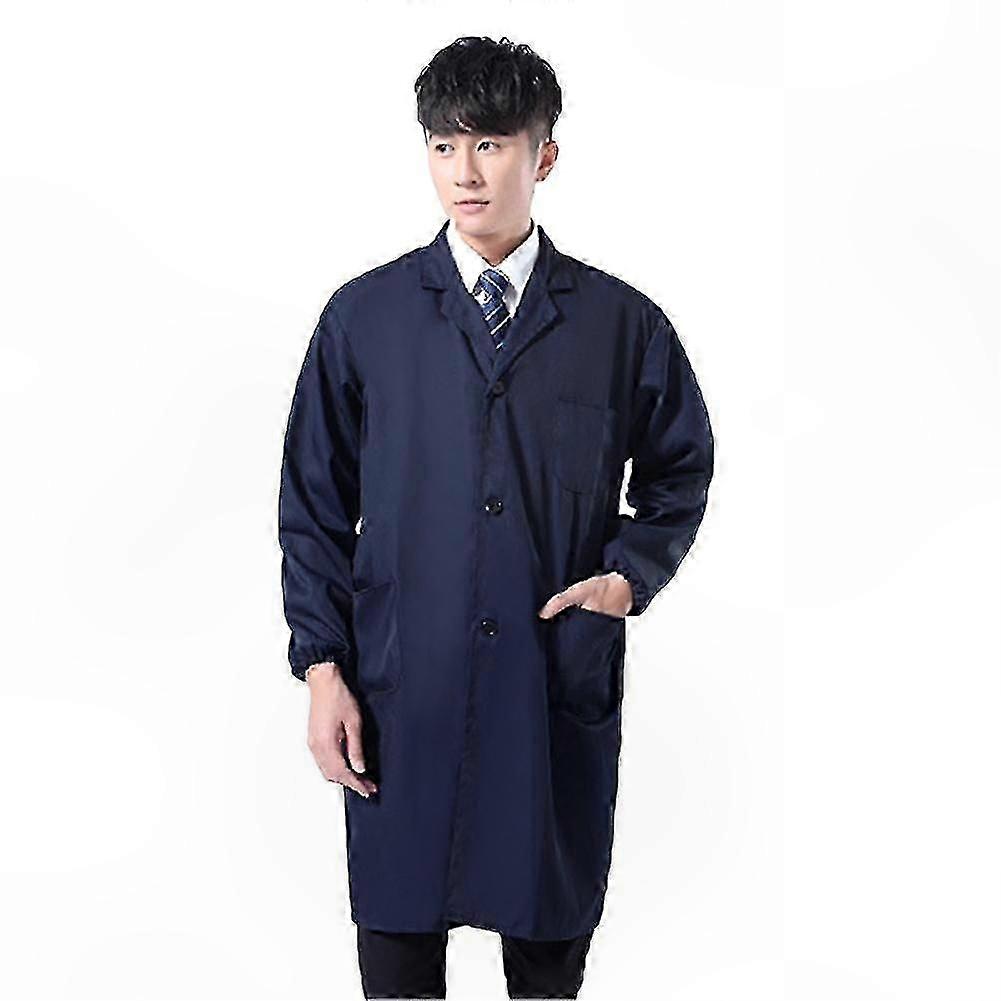 Herren-arbeitsjacke Mit Knöpfen Und Taschen, Professioneller Schutzkittel Für Die Werkstatt