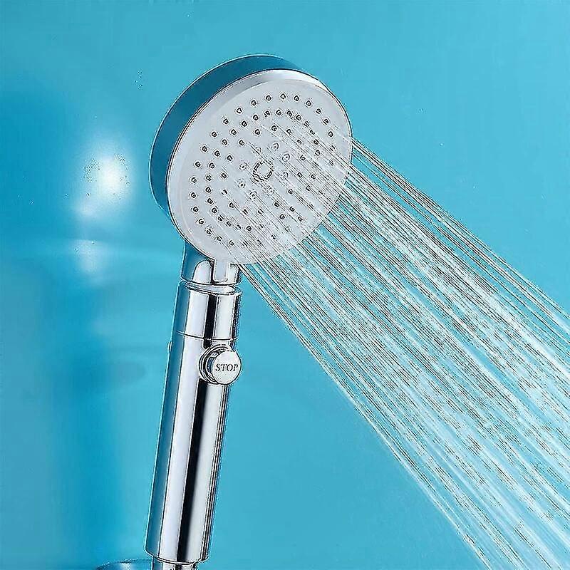 Handbrause Aus Chrom Mit 3 Hochdruckdüsen, Antikalkfunktion Mit Ein-/ausschalter, Sparsamer Duschkopf Aus Chrom Für Das Badezimmer, Wassersparendes Design.