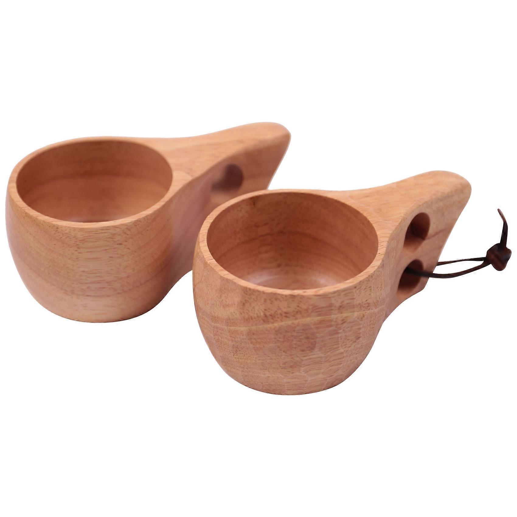 2er-set Nordische Elefanten-kaffeebecher Aus Holz, 200 Ml, Weinbecher Als Geschenk, Skandinavischer Stil