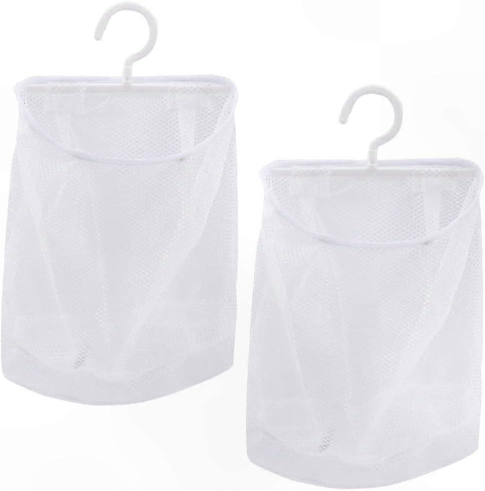 Set Mit 2 Atmungsaktiven Aufbewahrungsnetzen Mit Haken Für Bad Oder Küche, 24,5 X 22 Cm, Zum Aufhängen Von Kleiderschränken