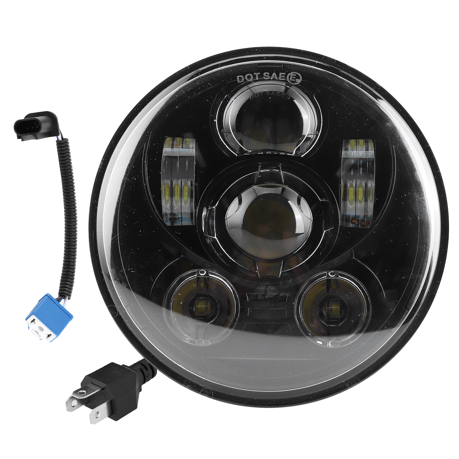 75w 6500k 5,75 Zoll Led-motorradscheinwerfer, Hohe Helligkeit, Kompatibel Mit Jeep Wrangler