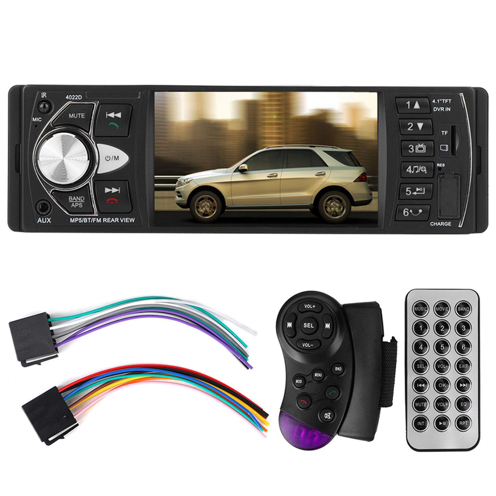 4,1-zoll-bluetooth-mp5-autoradio Mit Stereo-fm-radio, Freisprecheinrichtung Und Mikrofon