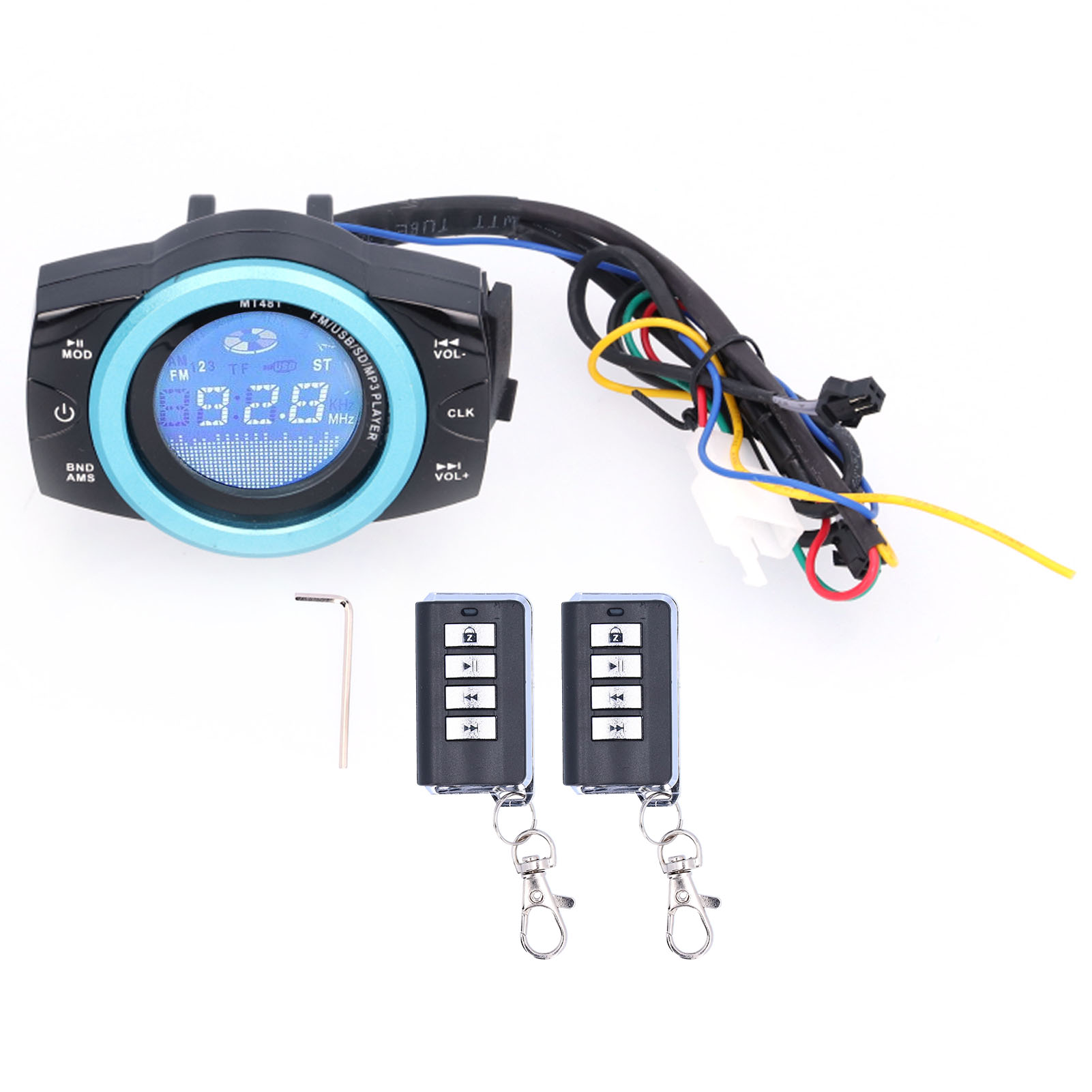 12v Dc Motorrad-mp3-audioverstärker Mit Fernbedienung, 87,5-108mhz Musikplayer, Drahtloses Autoradio Für Roller.