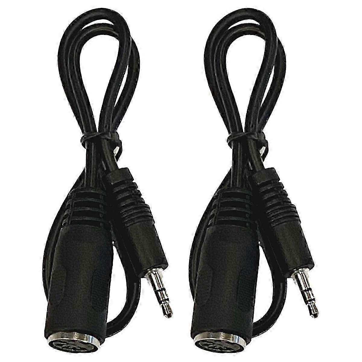Midi-auf-3,5-mm-klinken-adapterkabel, 2 Stück, 50 Cm, Für Musikinstrumente Und Elektronische Geräte