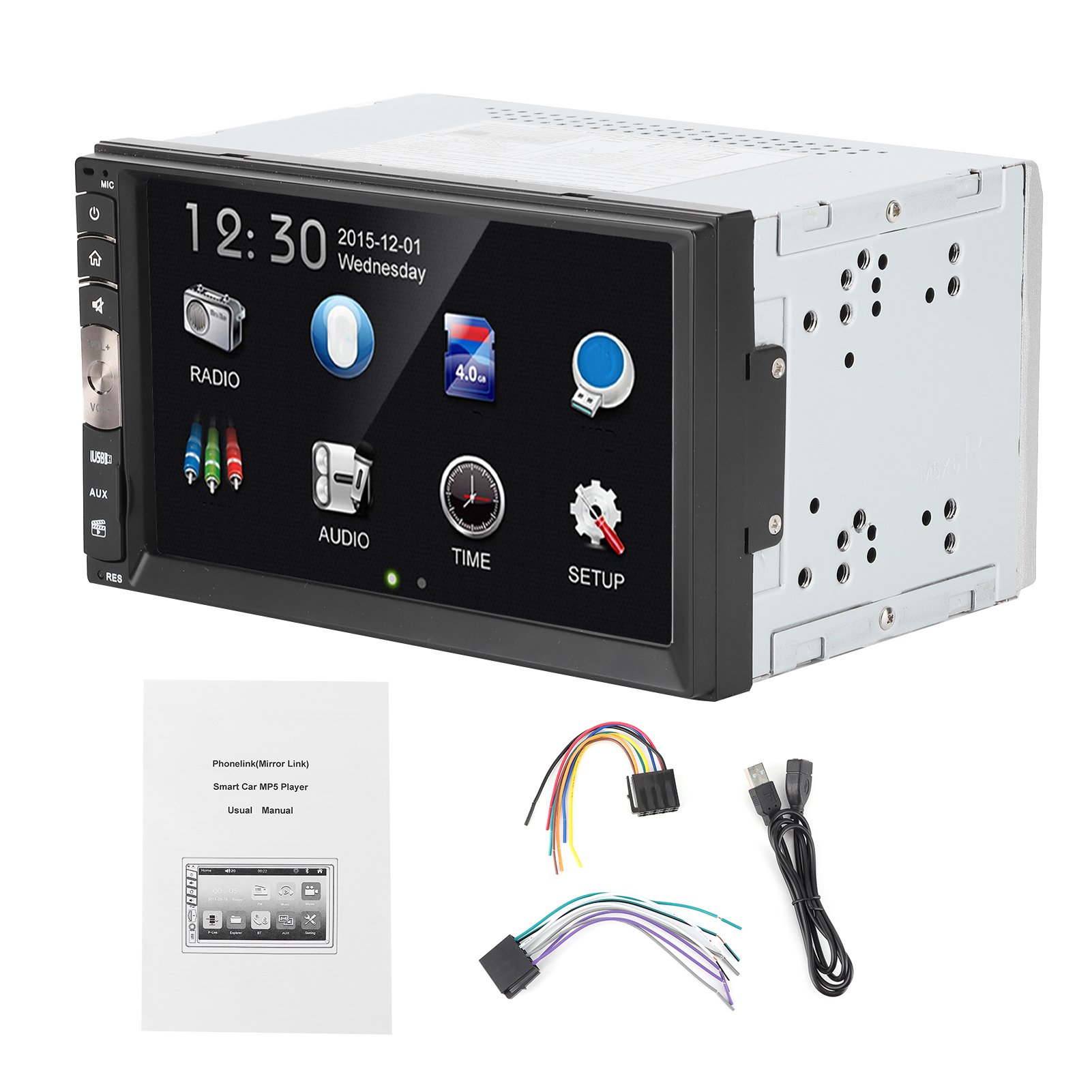 2din Mp5 Multimedia-receiver Mit 7-zoll-hd-touchscreen, Fm-autoradio, Bluetooth, Usb-anschluss Und Speicherkartenleser.