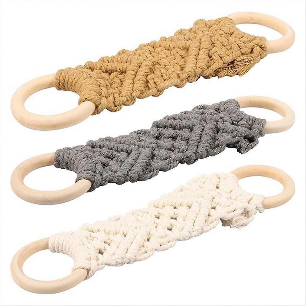 3-teiliges Gehäkeltes Handtuchhalter-set, Handgefertigt, Gestrickter Handtuchhalter, Küchendekoration