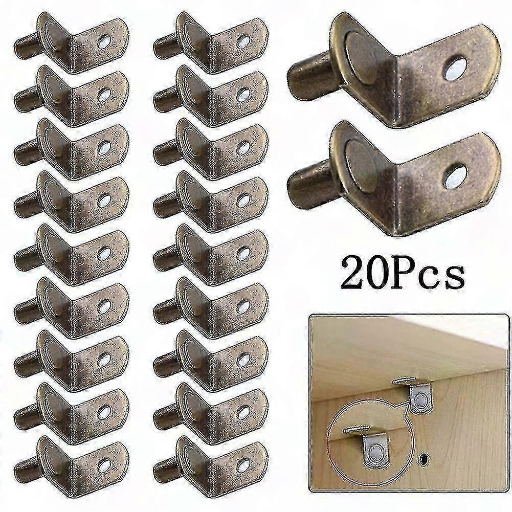 6-mm-wandhalterungen Für Regale, 20 Stück, Dübel, Schrankhaken, Möbelbefestigungen, Stützfüße, Aufbewahrungsclips, Montageschrauben, Robustes Zubehör – Yuhao