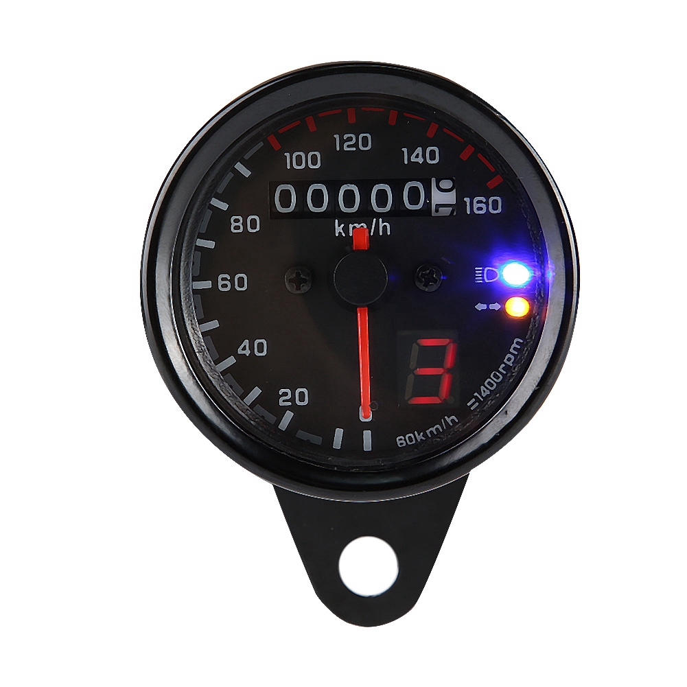 Universeller 12-v-led-kilometerzähler Für Motorräder Und Atvs Mit Hintergrundbeleuchtetem Tachometer Und Entfernungsanzeige In Meilen.