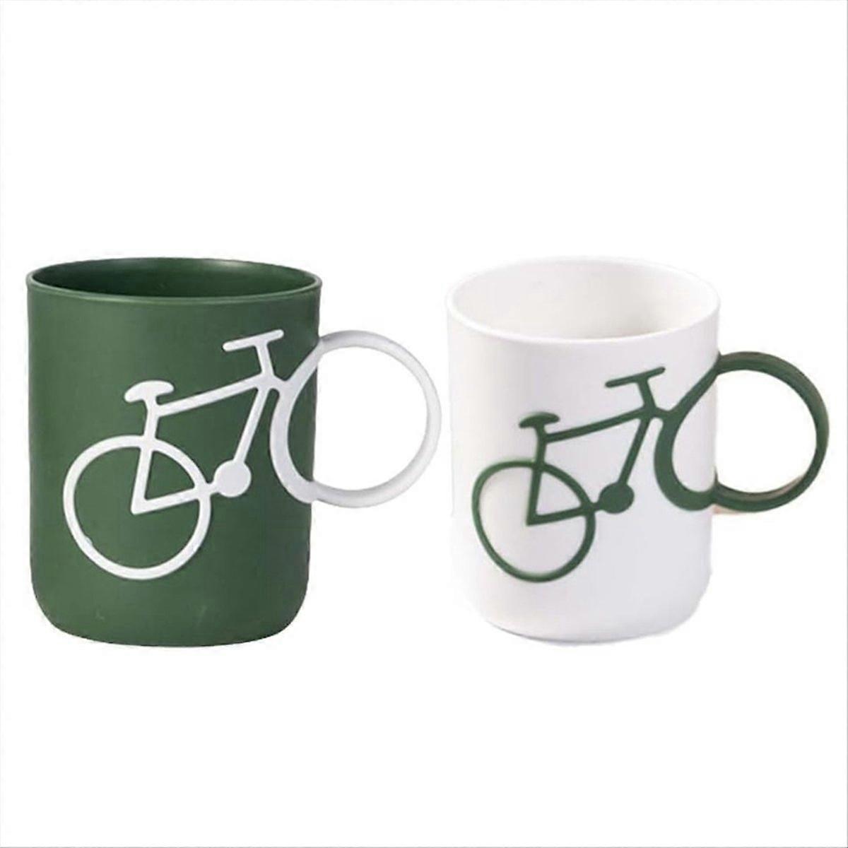 Kreativer Fahrrad-zahnbürstenhalter, Mundspülbecher, 2er-set