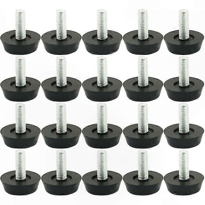 20er-pack Verstellbare Möbelfüße, M6-schrauben, 22 Mm Höhe, Schutzkappen Für Tisch- Und Stuhlbeine