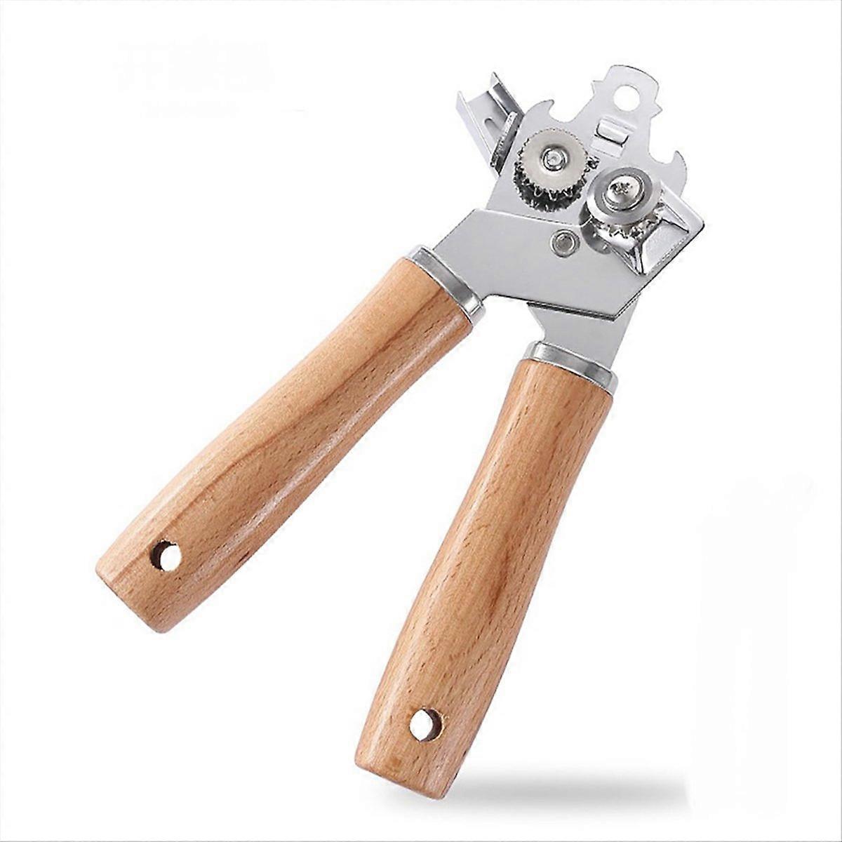 Manueller Dosenöffner Aus Metall Mit Holzgriff, Handbetriebener Dosenöffner