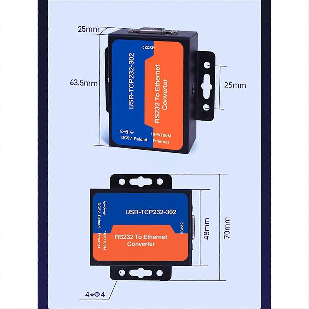 Rs232-zu-ethernet-tcp232-302-konverter, Dhcp/dns-kompatibel, Zuverlässiger Serieller Netzwerkadapter Für Industrielle Automatisierung Und Fernwartung