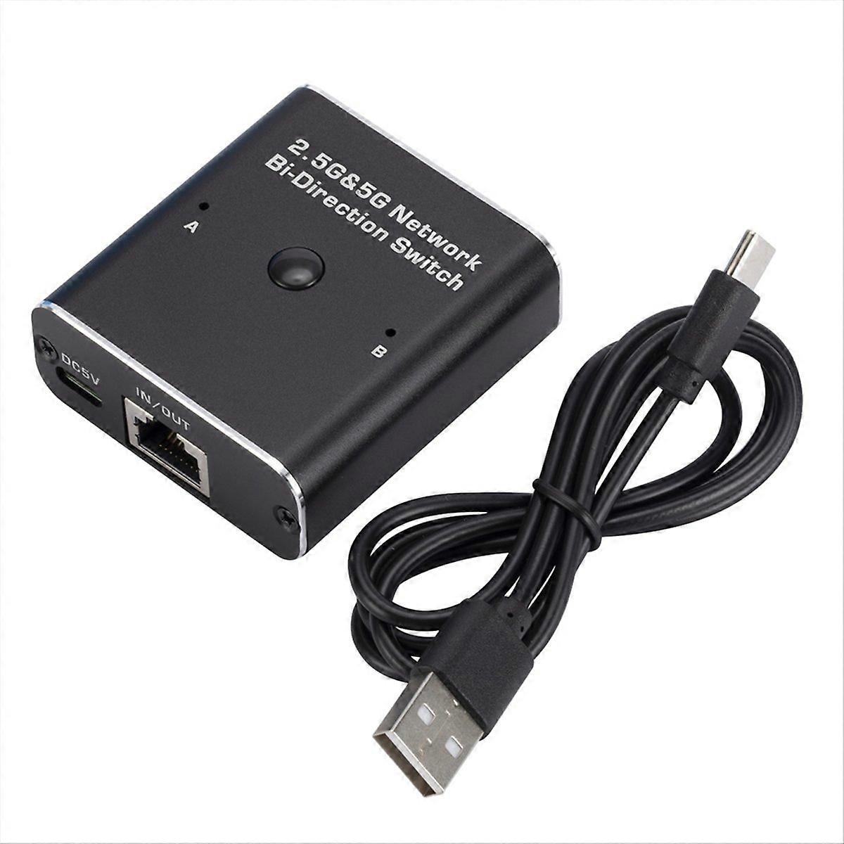 Rj45-netzwerksplitter Mit 2 Eingängen Und 1 Ausgang, Ethernet-kabelsplitter, Netzunabhängiger Schalter Für Den Anschluss Mehrerer Geräte