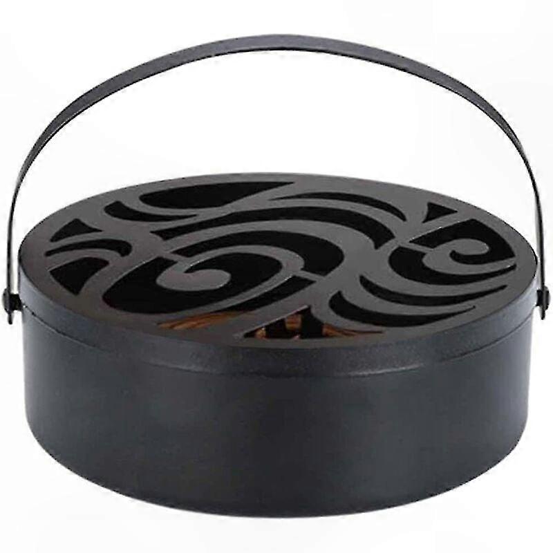 Eleganter Moskitonetz-räuchergefäßhalter Mit Deckel Und Griff Im Retro-stil, Set Mit 1 Stück, Robustes Metall.