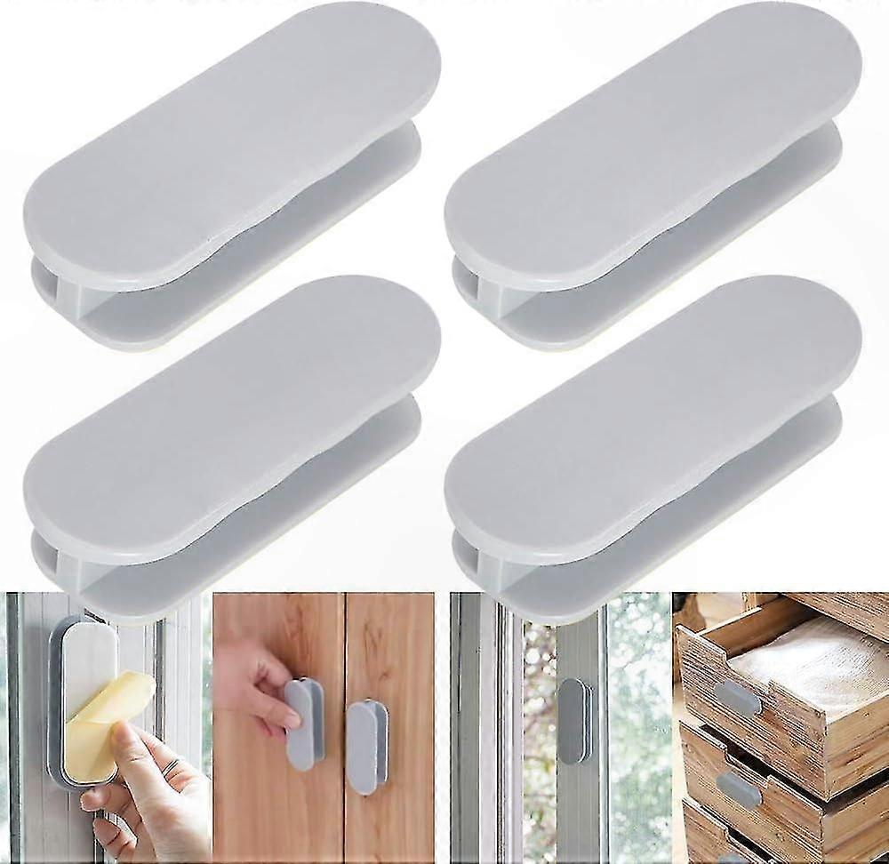 Set Mit 4 Selbstklebenden Druckgriffen Für Schranktüren, Schubladen Und Schiebefenster