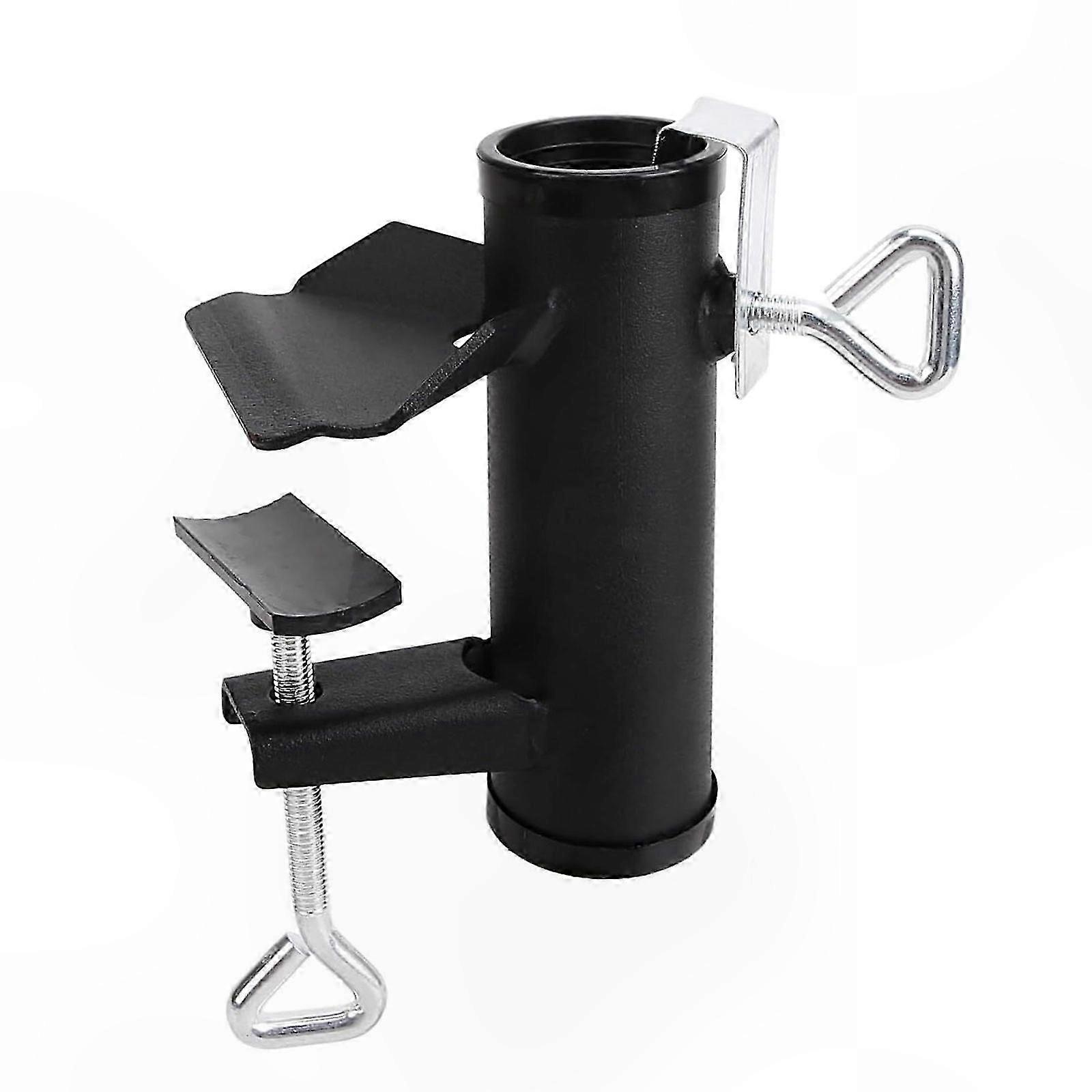 Metallener Schirmständer Mit Klemme Für Balkon Und Terrasse, Kompatibel Mit Stangen Bis Zu 38 Mm, Robuste Befestigungen Für Den Außenbereich.