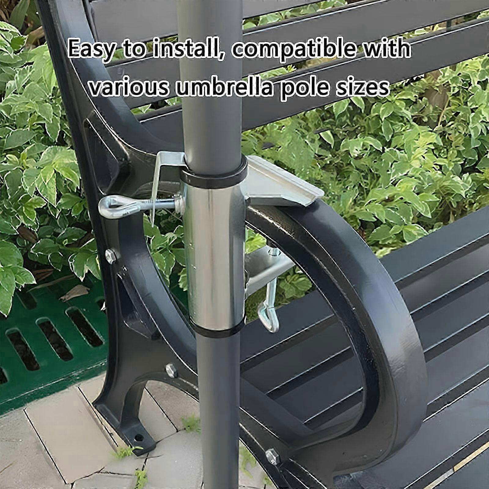 Metallener Sonnenschirmständer Für Terrasse Und Garten, Passend Für Stangen Bis Zu 1,5 Zoll, Stabile Klemme Für Balkon.
