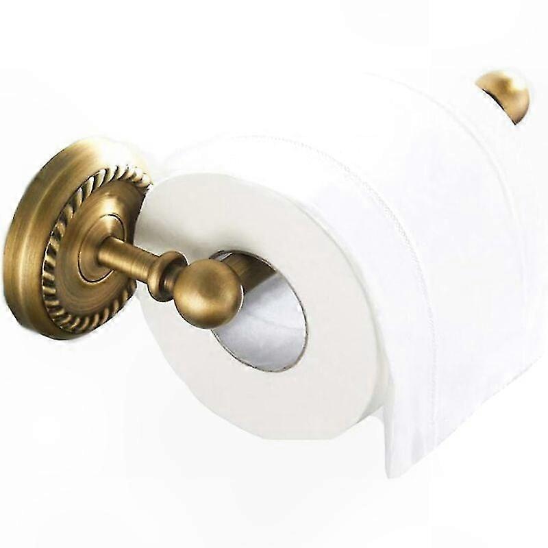 Retro-wand-toilettenpapierhalter Mit Telefonablage, Oberfläche Aus Gealtertem Messing, Badezimmer, Stabile Metallhalterung, Praktische Ablage, Vintage-stil, Klassisches Design, Einfache Wandmontage, A