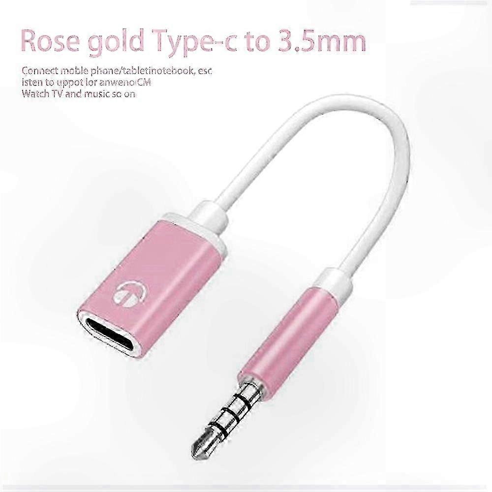 3,5-mm-klinkenstecker Auf Usb-c-buchse Adapter, Flacher Runder S5j7-stecker Für Geräte, Schlanker Und Kompakter Audio-konverter
