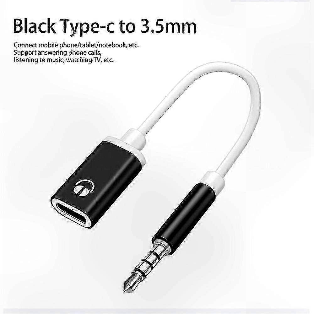 3,5-mm-klinkenstecker Auf Usb-c-buchse Adapter, S5j7 Runder Und Flacher Stecker Für Mobile Geräte, Digitale Audiokonvertierung, Schlankes Und Kompaktes Design.
