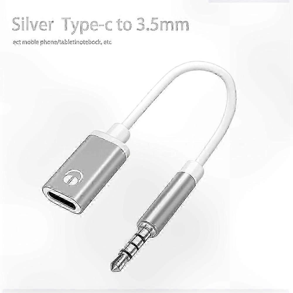 3,5-mm-klinkenstecker Auf Usb-c-buchse Adapter, Flacher Runder S5j7-stecker Für Elektronische Geräte, Audio- Und Datenkompatibel