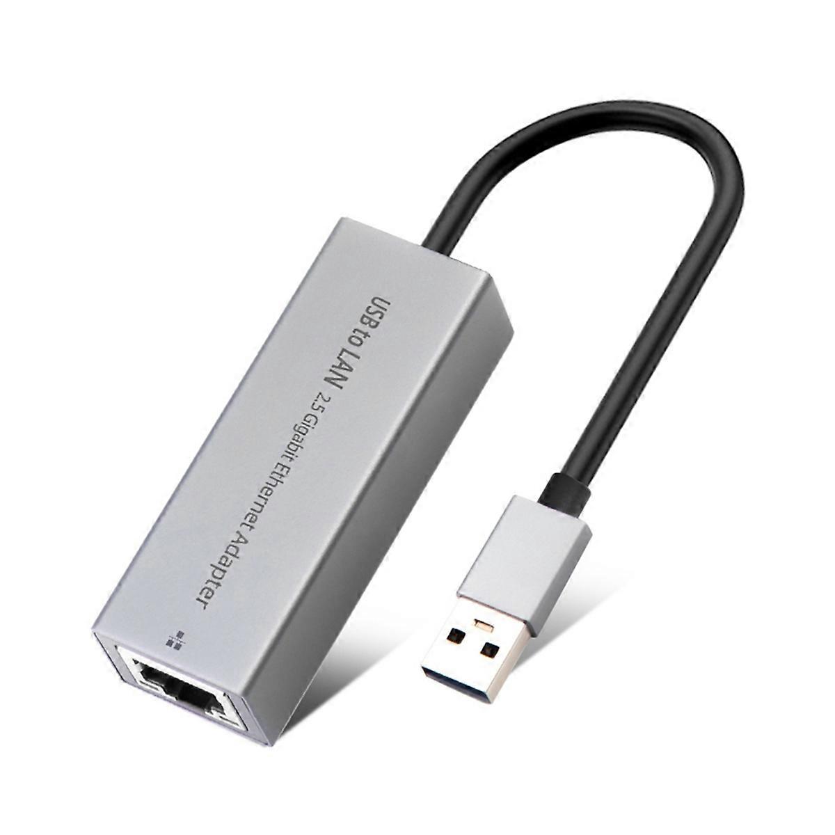 Usb 3.0 Zu 2,5g Gigabit Ethernet Adapter, 2500mbps Externe Netzwerkkarte, Schneller Rj45-anschluss, Kompatibel Mit Pcs Und Konsolen, Hohe Leistung Für Gaming Und Streaming.