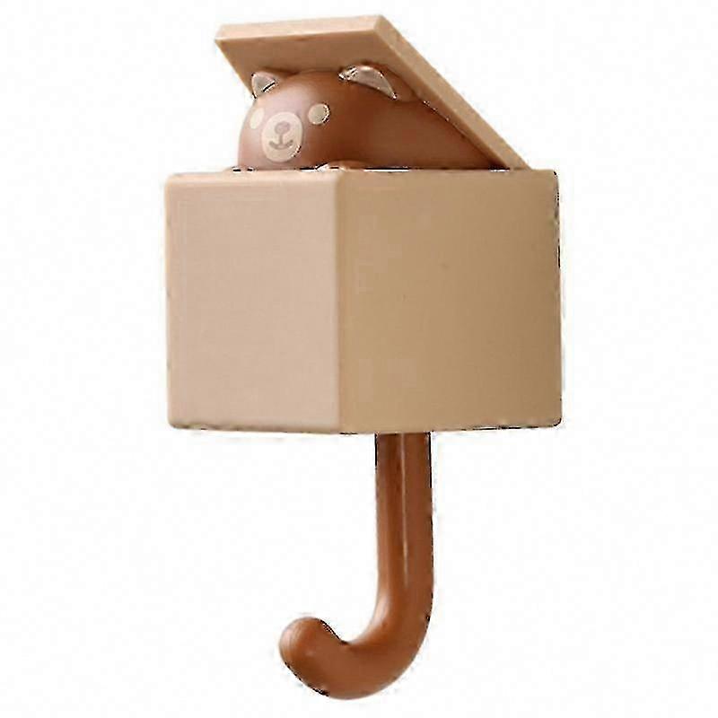 Selbstklebende Haken Mit Cartoon-katzenmotiv Für Die Schlafzimmertür, Bohrfreie Wandhaken Für Handtuch, Regenschirm, Schlüssel, Mütze