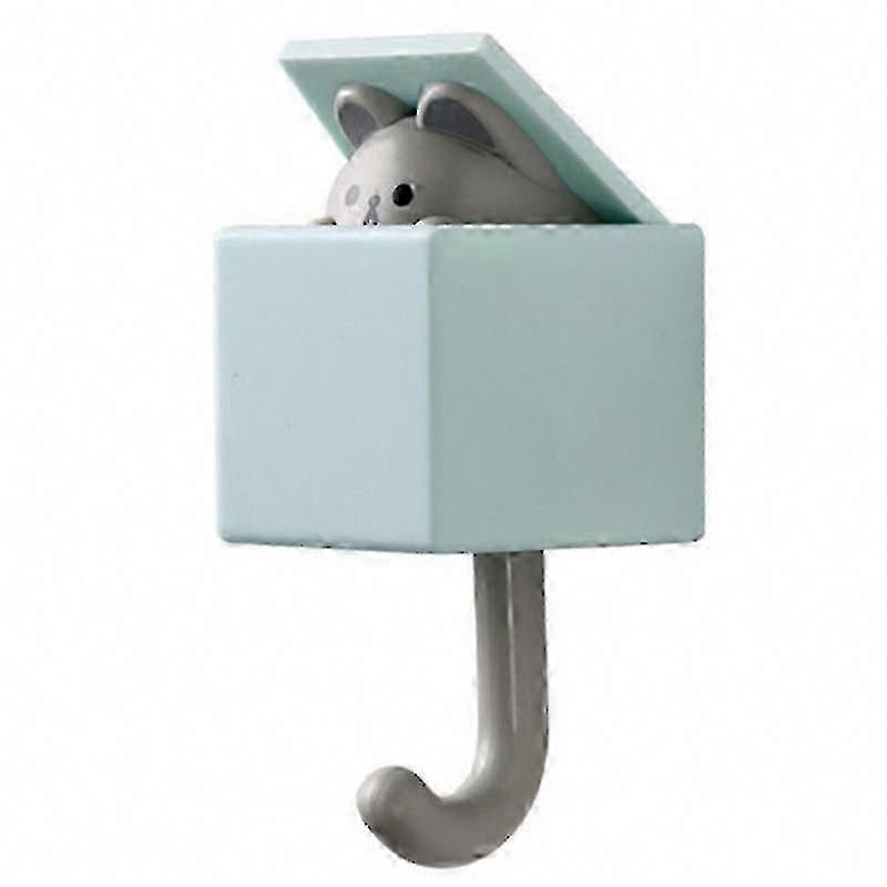 Set Mit 6 Selbstklebenden Haken Mit Cartoon-katzenmotiv, Wandhaken Ohne Bohren Für Schlafzimmertüren, Aufhänger Für Schlüssel, Regenschirm, Handtuch Und Mütze.