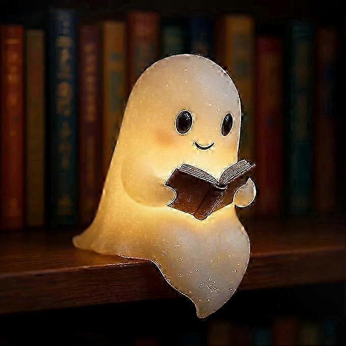 15 Cm Große Led-geister-3d-leselampe, Bezauberndes Nachtlicht Für Halloween-dekoration, Kreative Nachttischlampe Fürs Kinderzimmer, Einzigartige Geschenkidee Für Die Feiertage