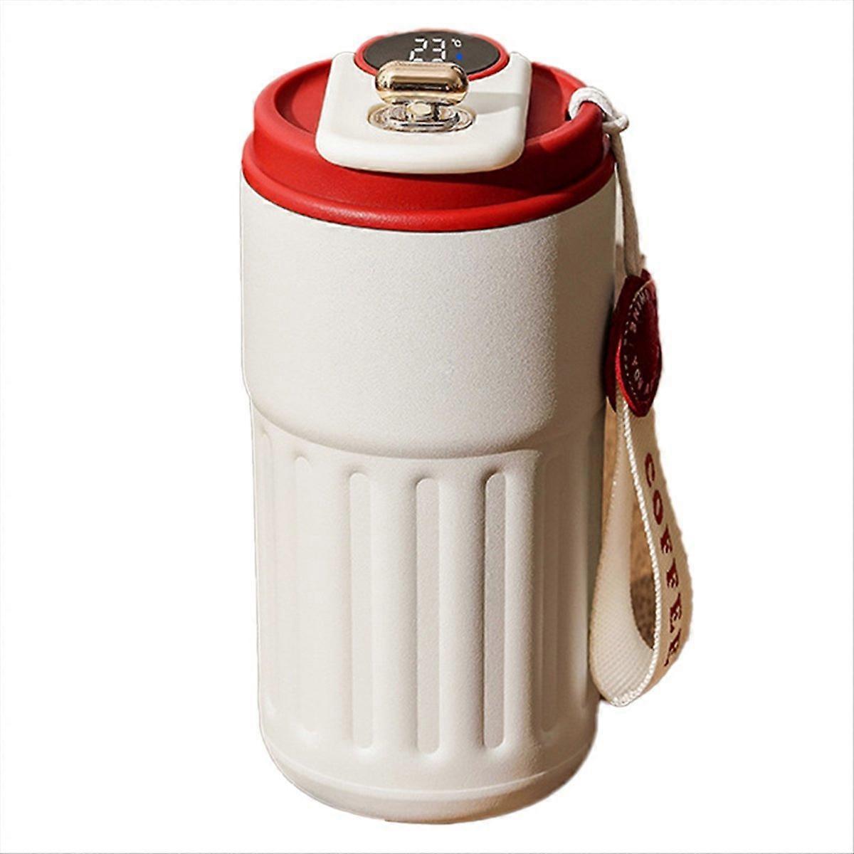 Intelligenter 450-ml-becher Mit Led-anzeige, Edelstahl-thermosflasche Für Kaffee Und Tee, Vernetzter Becher Mit Digitaler Temperaturregelung, Hält Getränke Warm, Für Büro Und Reisen.